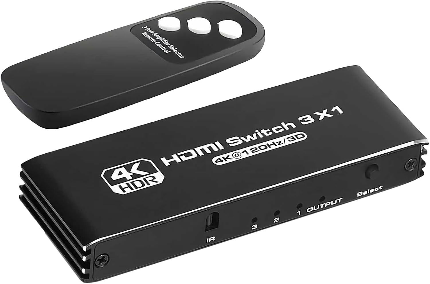 Erconsso High Definition Multimedia Interface Video Switcher | Adapter 4K@120Hz with Remote | Low Latency Plug and Play Adapter for Audio Video System Game Console