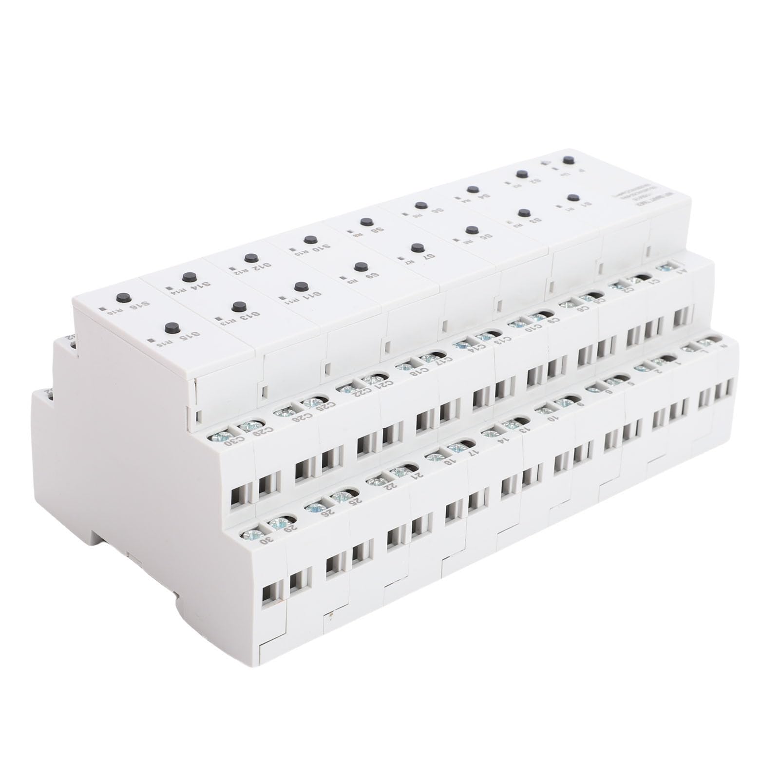 Disyuntor inteligente, temporizador WiFi inteligente con 16 canales aislados e interruptor externo, soporte para aplicación remota Tuya y control por voz