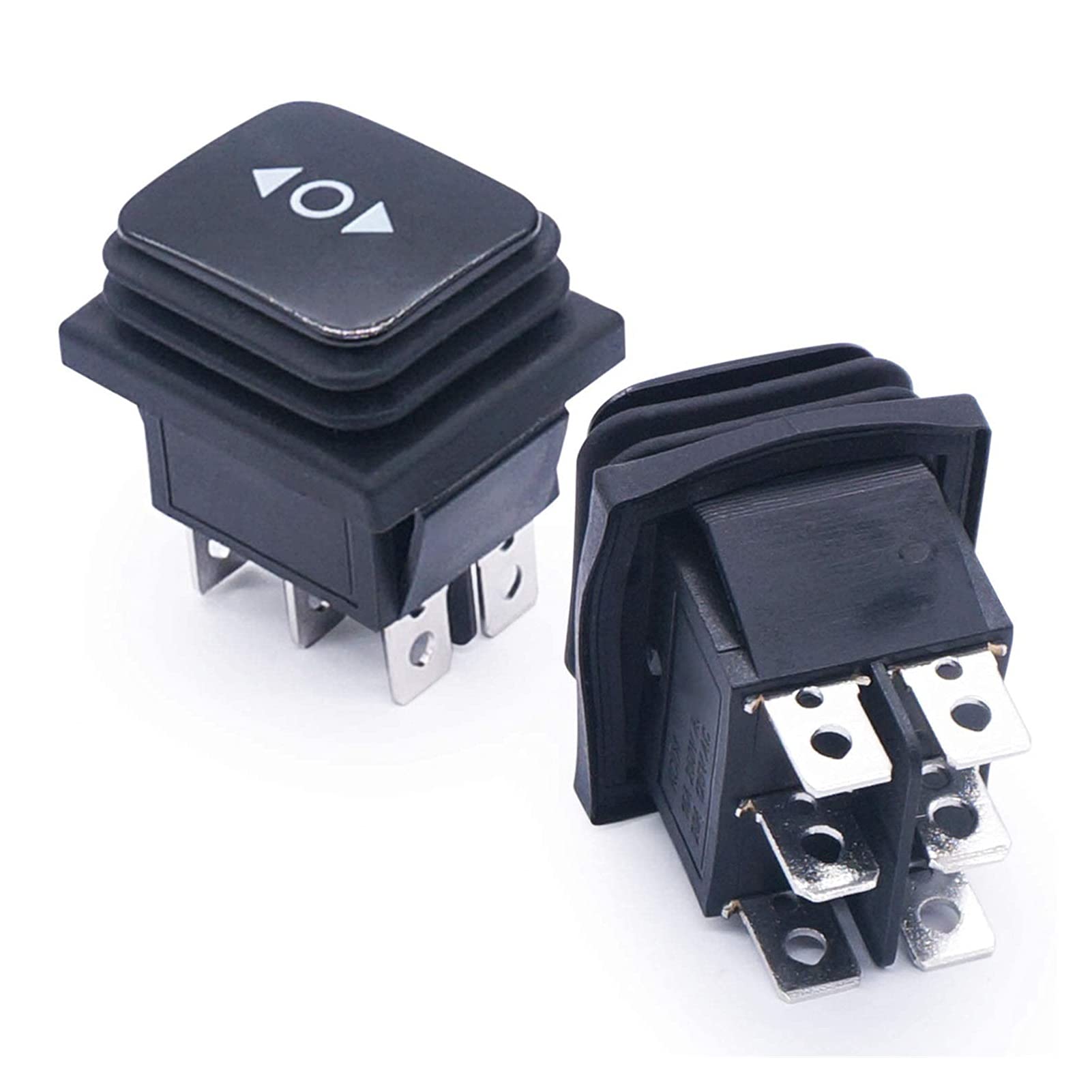 2 stücke Wasserdicht Momentary Wippschalter 6 PINOff3 Position Schwarz 250V/16A 125V/20A