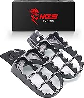 Vista 11 de MZS Estriberas para Moto de Cross, Reposapiés CNC Motocross Ancho MX Pedal Verde Compatible con KX250F 06-18 / KX250 19-24 / KX450F 07-18 / KX450