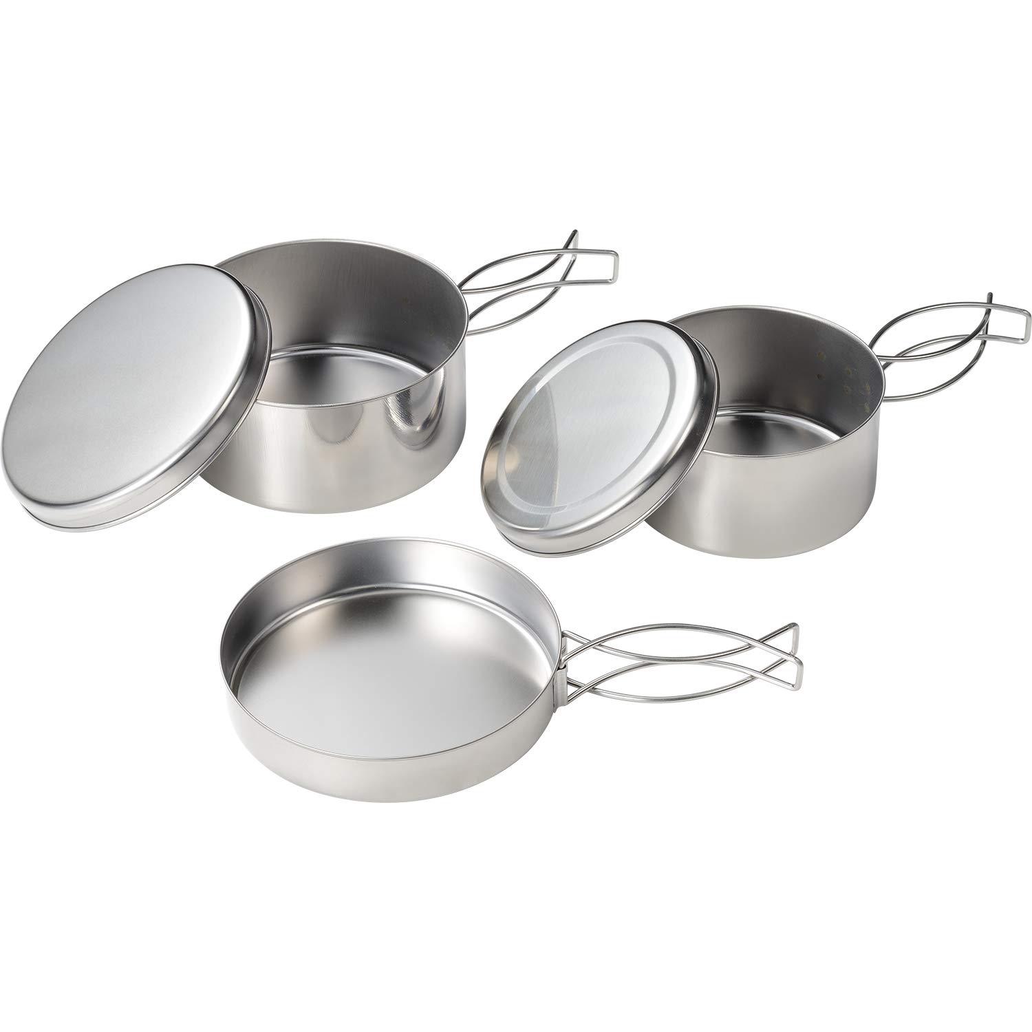 Amazon.co.jp: 和平フレイズ 日本製 クッカー セット 5点 A ステンレス