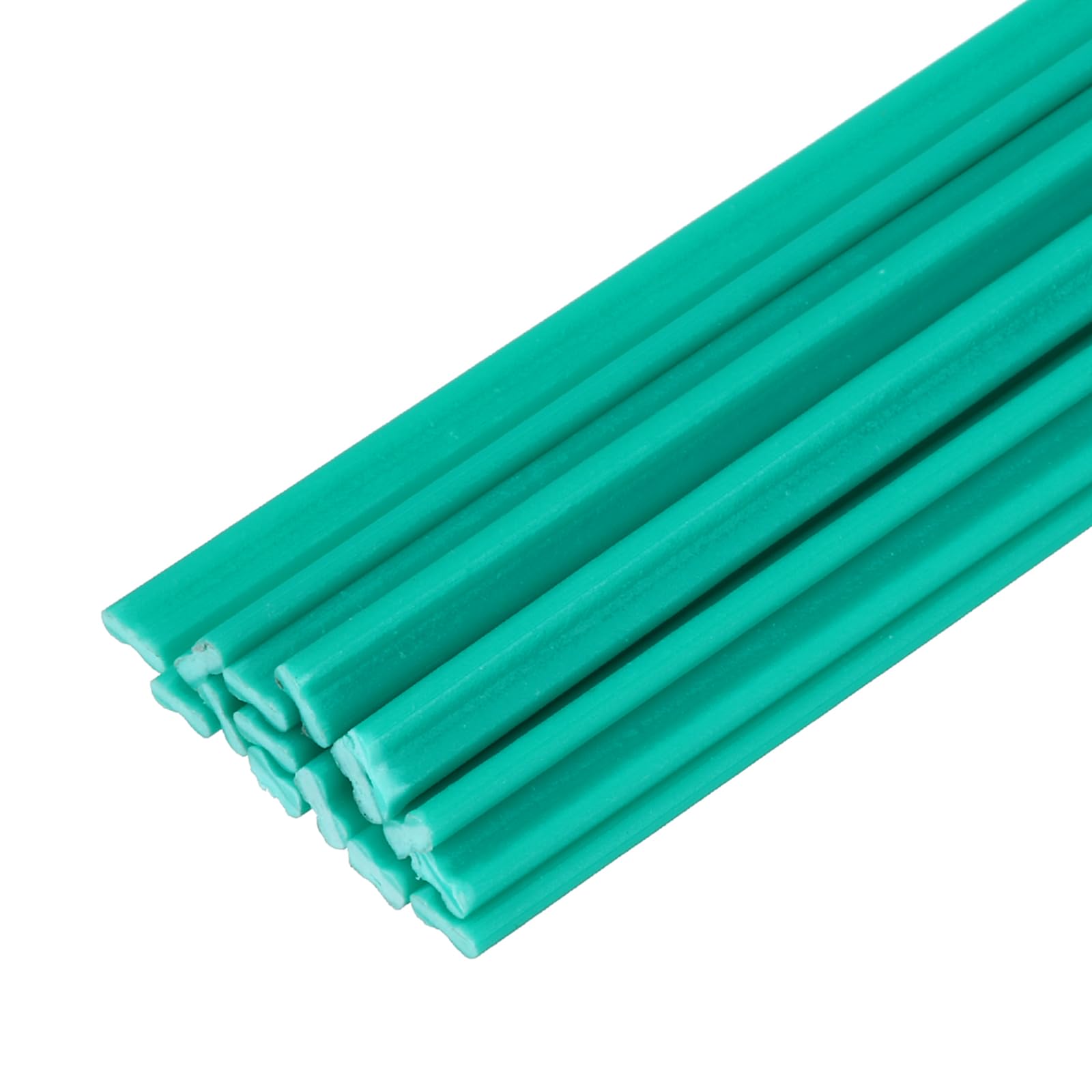 sourcing map 15pcs 39 Inch Plastic Welding Rods PVC Welding Strips Welder Rods for Plastic Welder,Car Bumper, Kayak Repair, Green