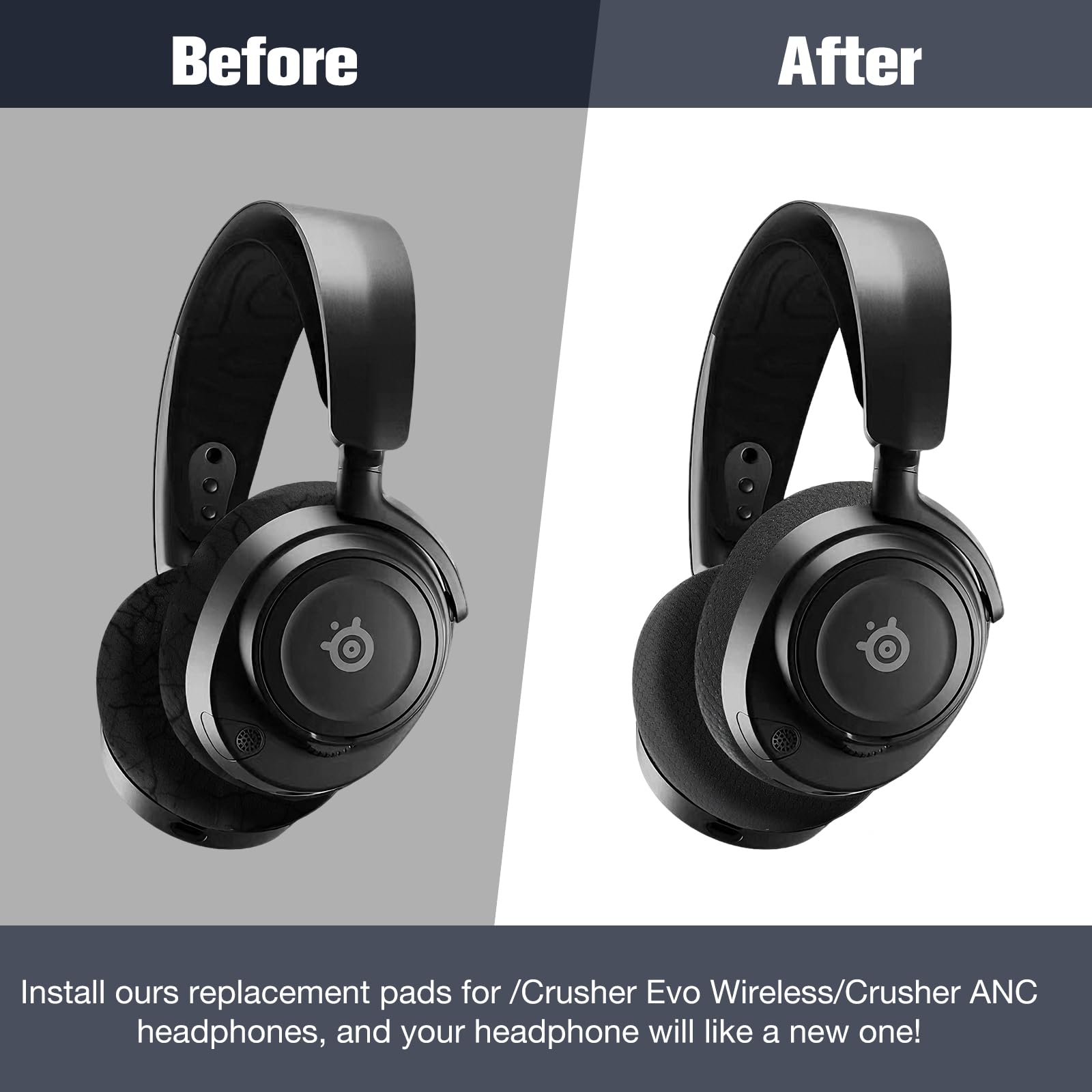 Yizhet Nakładki na uszy kompatybilne z Steelseries Arctis 1 3 5 7 9x 9 Pro słuchawki