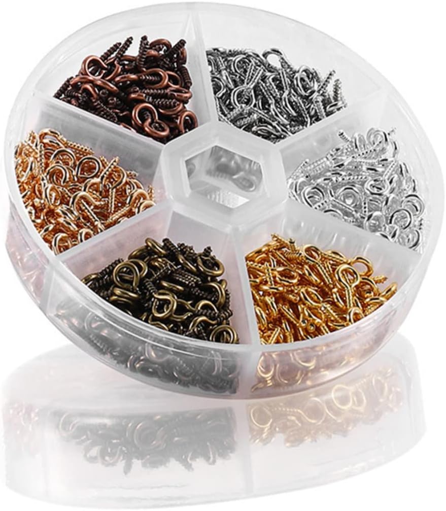 Holibanna 600pcs Horn Nail Pendant Jewelry Making Eye Pins for Framing for Hanging Rings Jewelry Making