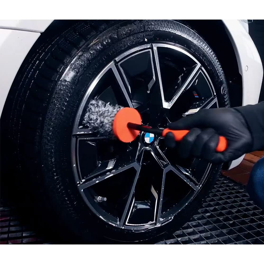 Felgen Reinigungs Set mit 1x Sonax Mikrofaser Felgenbürste lang + 2x Felgenbeast Felgenreiniger 1 Liter ideal für Alufelgen + 1x detailmate Trockentuch + Nuke Guys Reinigungs Pinsel