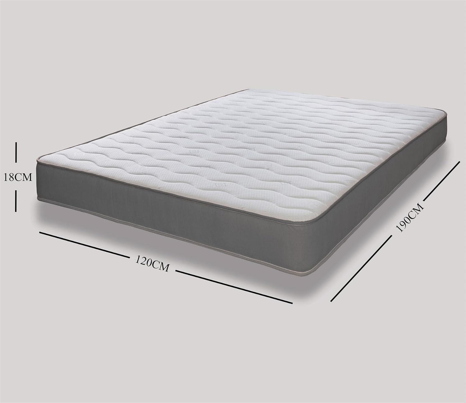 eXtreme comfort ltd Hybrid Cooltouch Colours Mattress | Grey | Single (90 x 190cm) | Memory Foam and Coil Spring | Cooltouch Breathable Cover | Plush Comfort | UK Made image 3