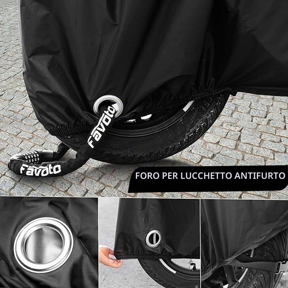 Telo coprimoto per esterni e interni 210D in poliestere antipolvere, antivento, antipioggia, impermeabile, per XL 750 Transalp 2023 2024 Transalp XL750 (295cm * 110cm * 140cm)