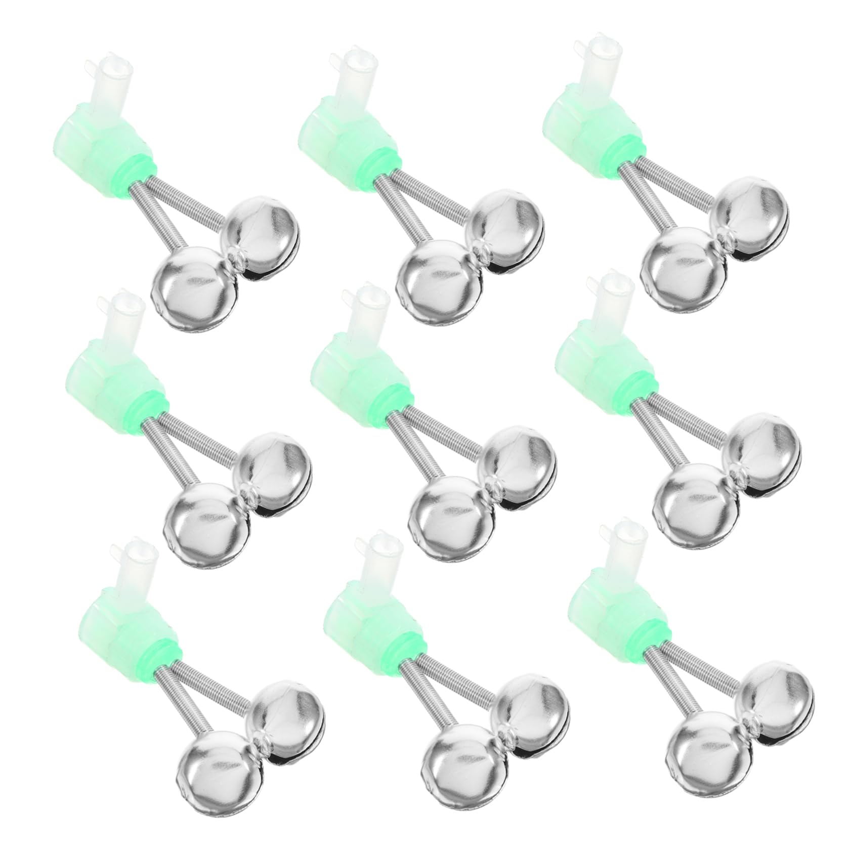 ARTSEWPLY Fishing Bells for Rods Screw on Alert for Fish Bites Catfishing Alarm Fishing Rod Bell Alert Ice Fishing Pole Bells Clip