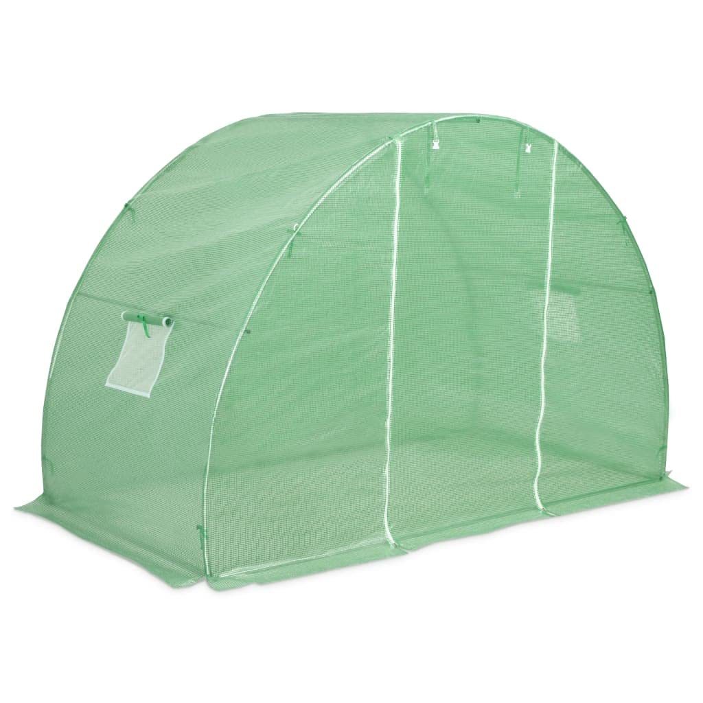 Serra da 4,5 m², 300 x 150 x 200 cm, con robusto telaio in acciaio, 2 finestre di ventilazione, porta, copertura resistente alle intemperie, ideale per giardino, piante, verdure, erbe, fiori