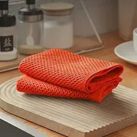 Pacote com 2 panos de prato de cozinha de microfibra premium de 25,4 x 25,4 cm, panos de prato ultra macios e absorventes de secagem rápida, panos de prato para secar pratos e uso diário na cozinha
