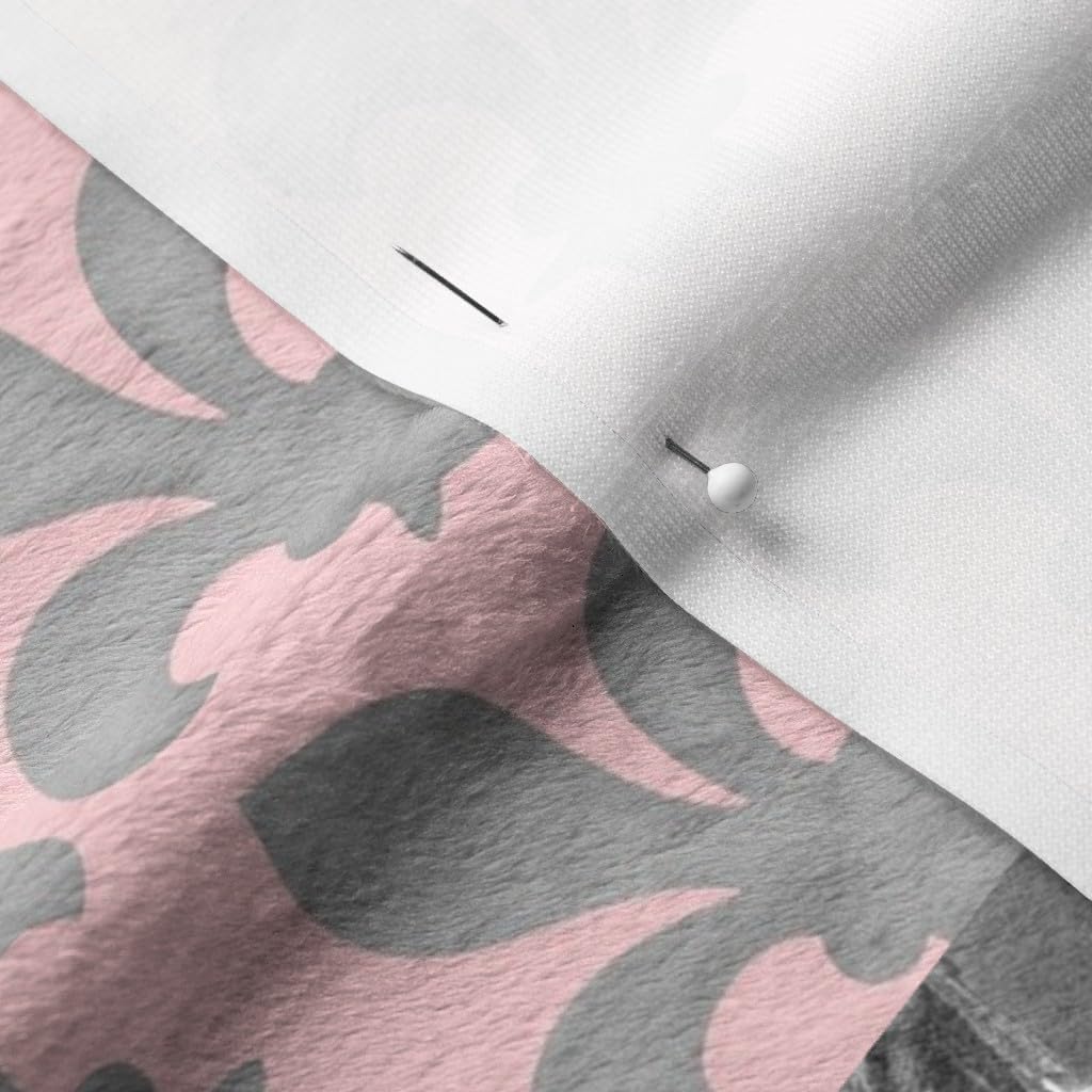 Spoonflower Fabric - Pink Paris French France Eiffel Tower Tour Fleur Fashion Dauphine Printed on Minky Fabric by The Yard - Sewing Baby Blankets Quilt Backing Plush