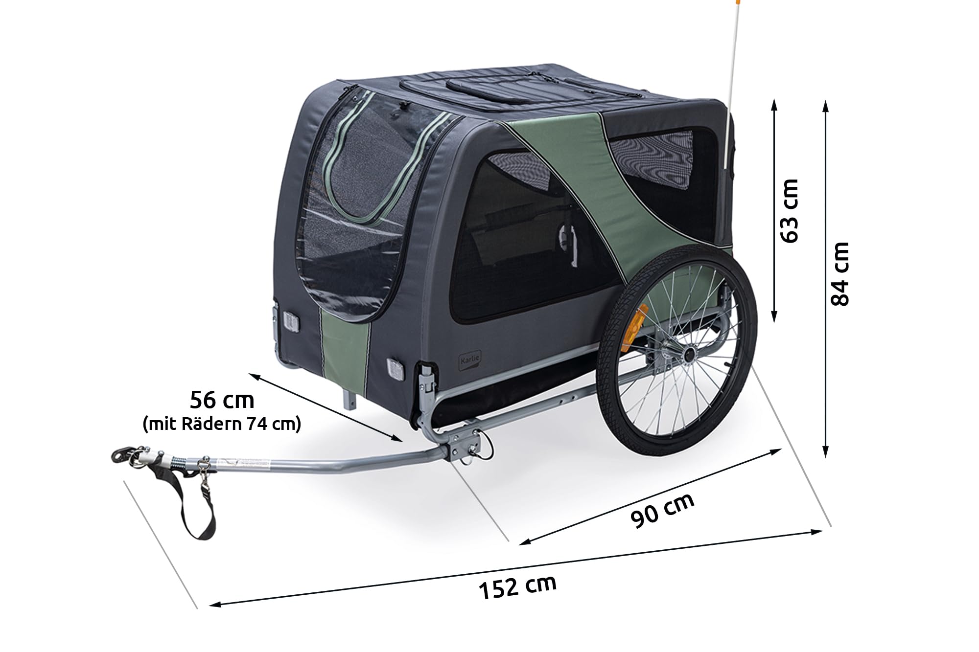 Karlie Rimorchio per bicicletta per cani OX 152 x 74 x 84 cm