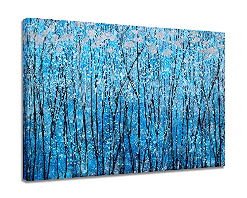 SYGALLERIER Abstract Tree Canvas Wall Art with Hand Painted Textured