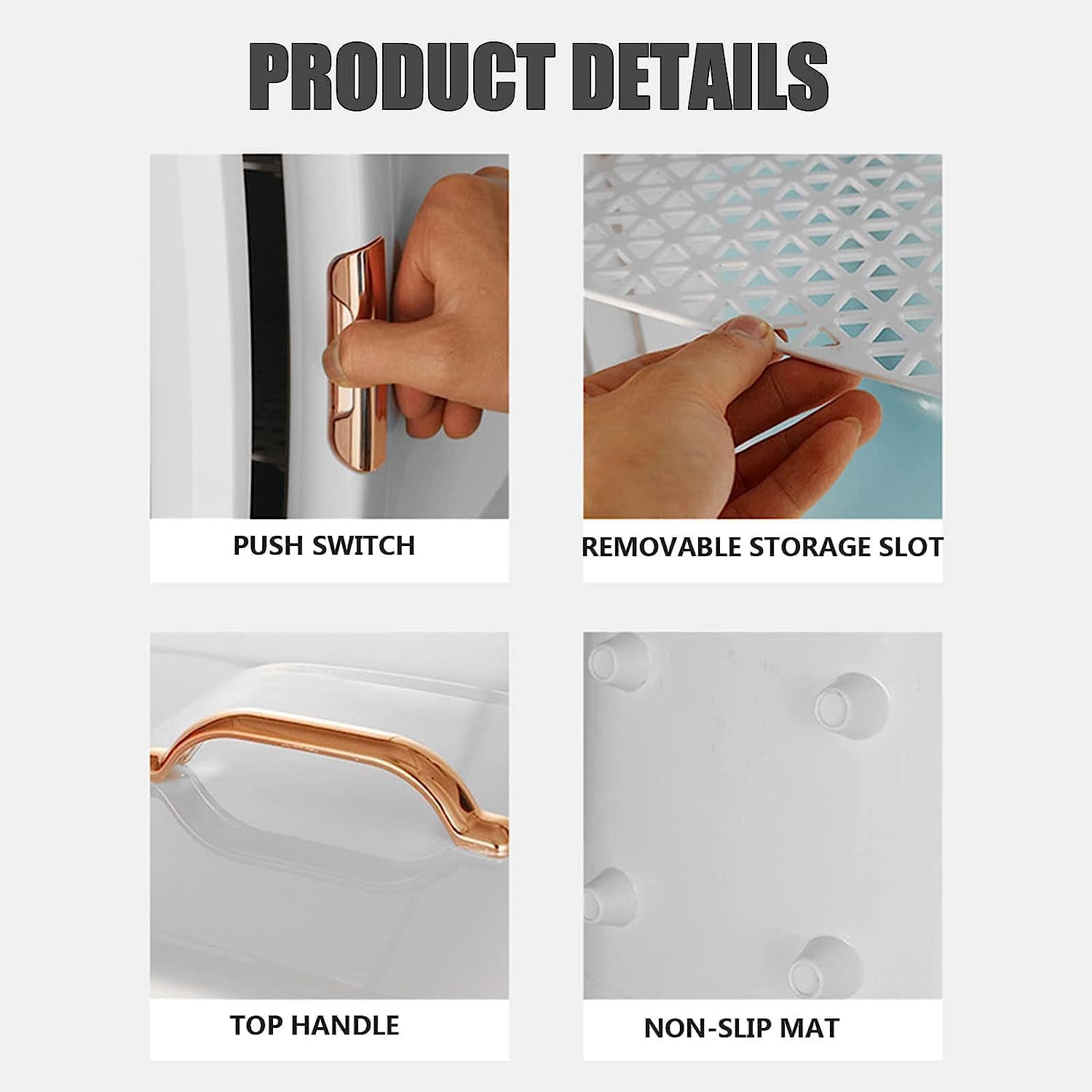 COYEUX 20L Beauty Mini Fridge, Multifunctional Portable Small Fridge, with LED Touch Screen Makeup Mirror (3 Level Brightness), for Food, Drinks, Skin Care, Beauty