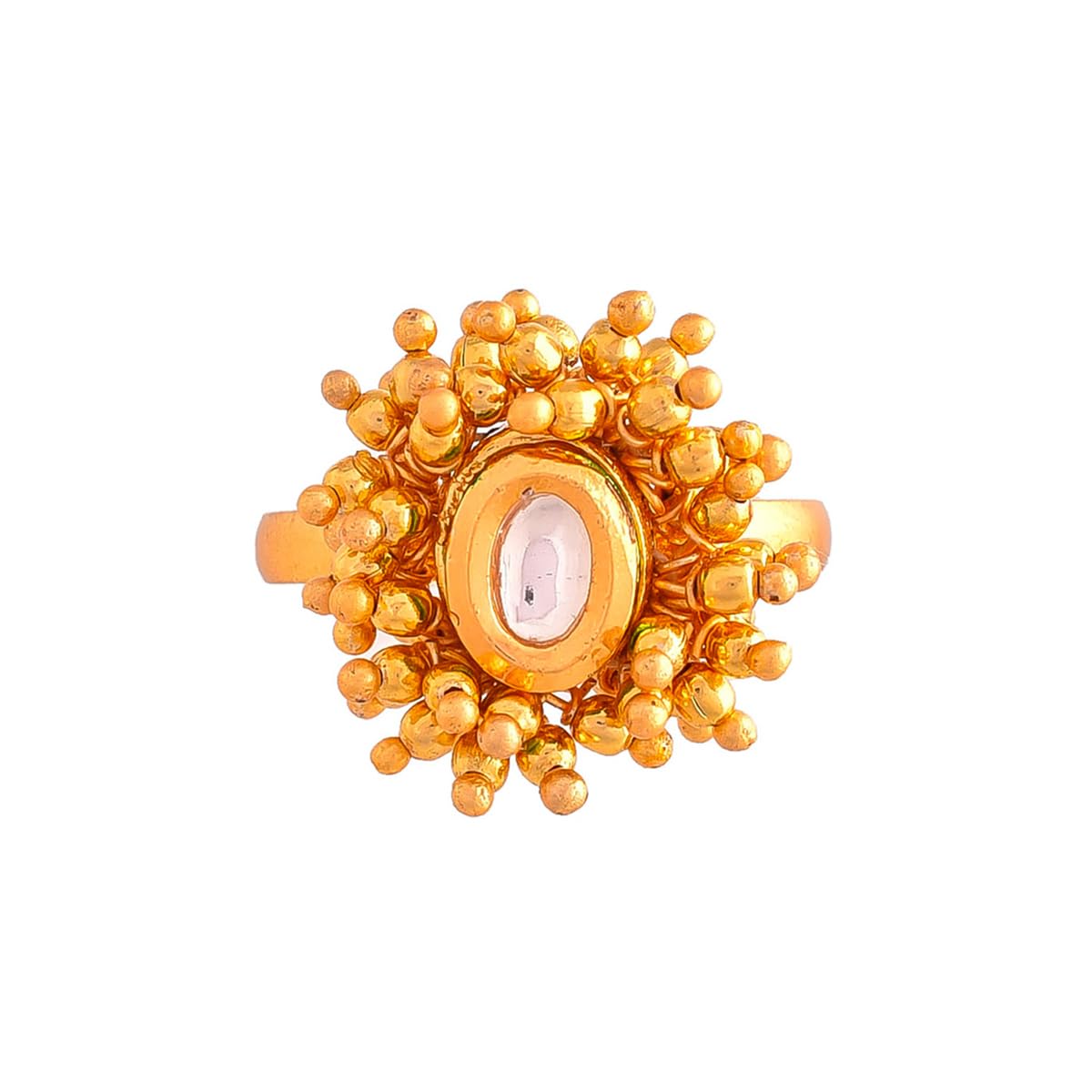 VOYLLA Veerangana Gold Plated Oval Cut Kundan Ring (B0CJ99X1Y4) Amazon Price History, Amazon Price Tracker