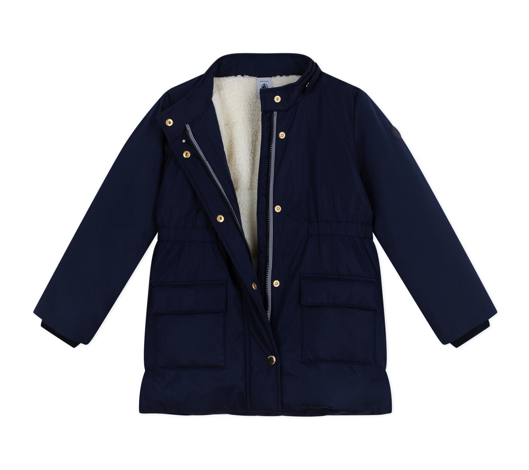 Petit Bateau Petit Bateau Parka Niño Medio Largo Liso, Smoking., 10 Años