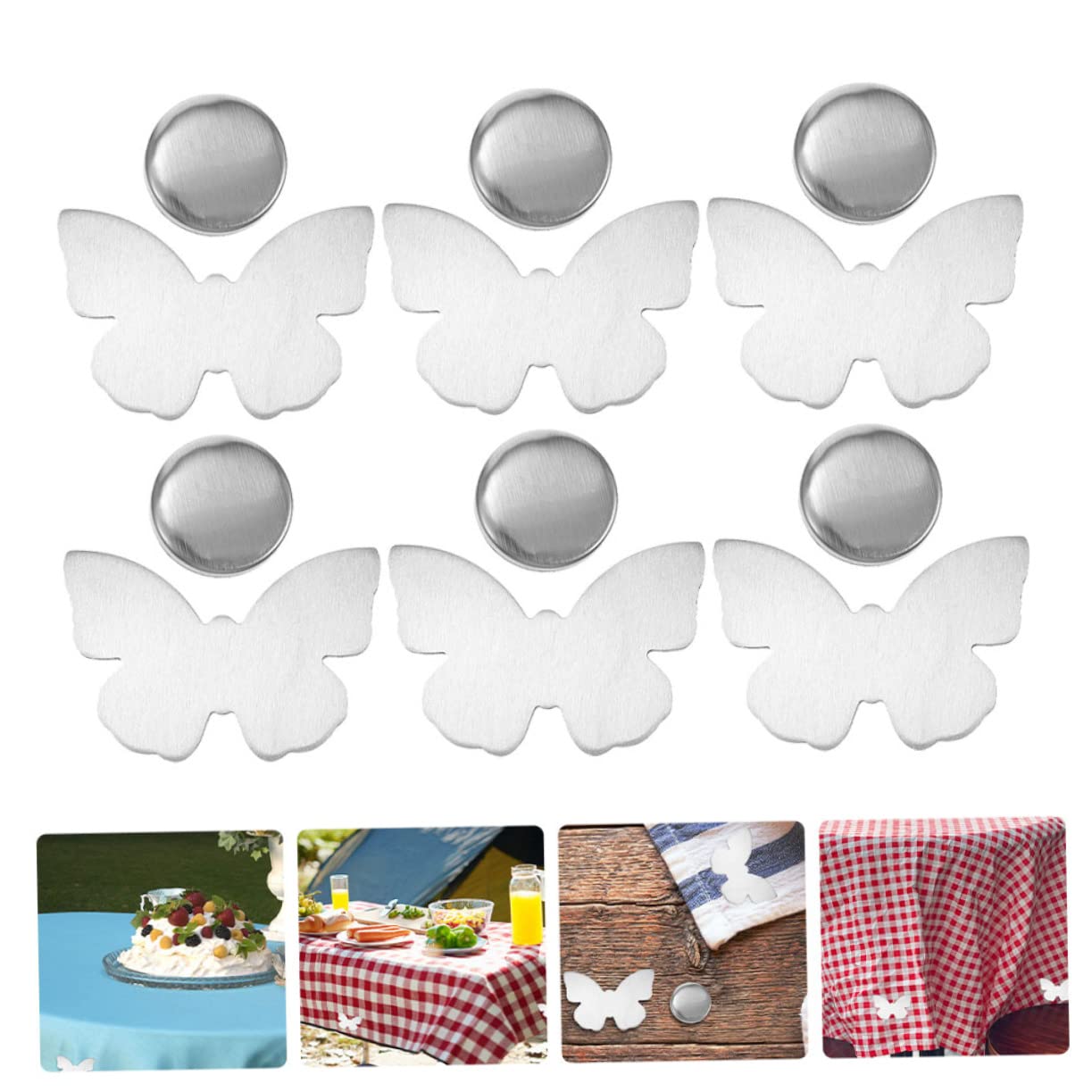POPETPOP Tischdeckengewichte Schmetterling, Magnetisch, aus Edelstahl