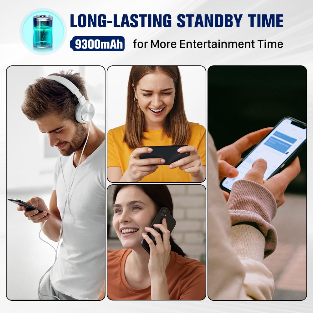 9300mAh High Capacity Replacement Battery for iPhone 13, Upgrade Replacement Battery with Pro Replacement Tool Kit for iPhone 13(A2635 A2634 A2633 A2631 A2482)