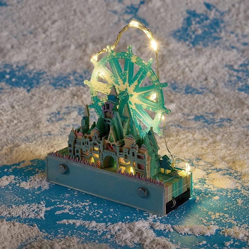 Notatnik 3D, kalendarz 3D 2025, ręcznie rozdarty papier, rzeźba, grafika, wykwintna kreatywna nieprzywierająca karteczka samoprzylepna, karteczki pocztowe, do biura, domu, prezenty, ozdoby