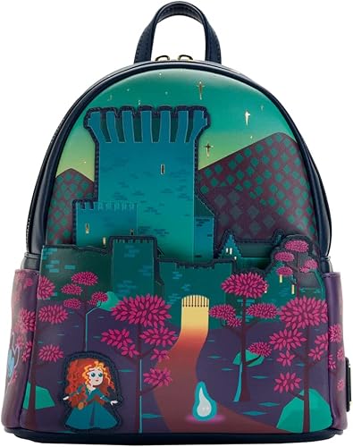 Loungefly Disney Brave Princess Castle Series - Bolso de hombro con doble correa para mujer, Multi, talla única