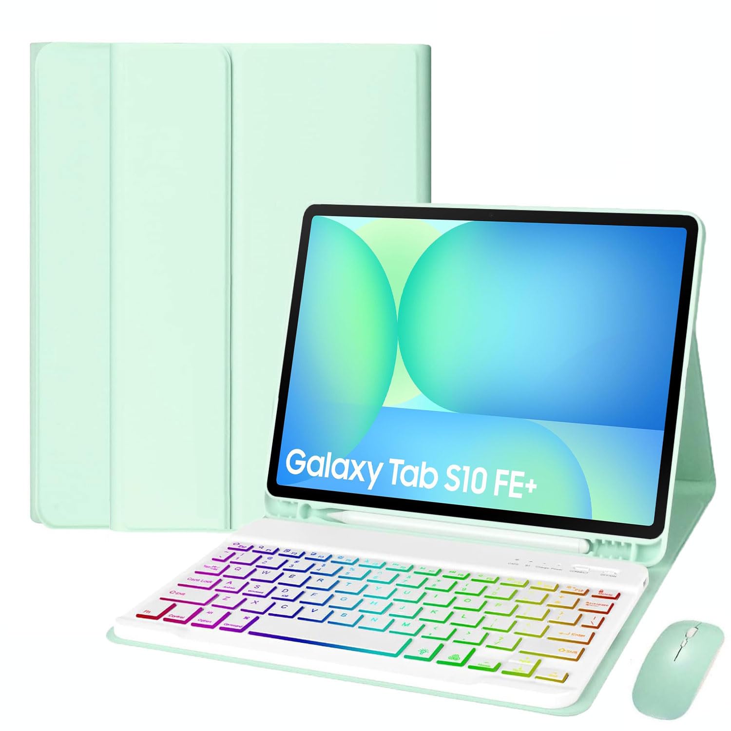 EHLCYS Capa com teclado para Samsung Galaxy Tab S10 FE+ Plus 13,1