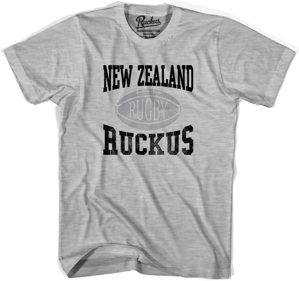New Zealand Ruckus Rugby T-shirt, Heather Grey, Youth Medium