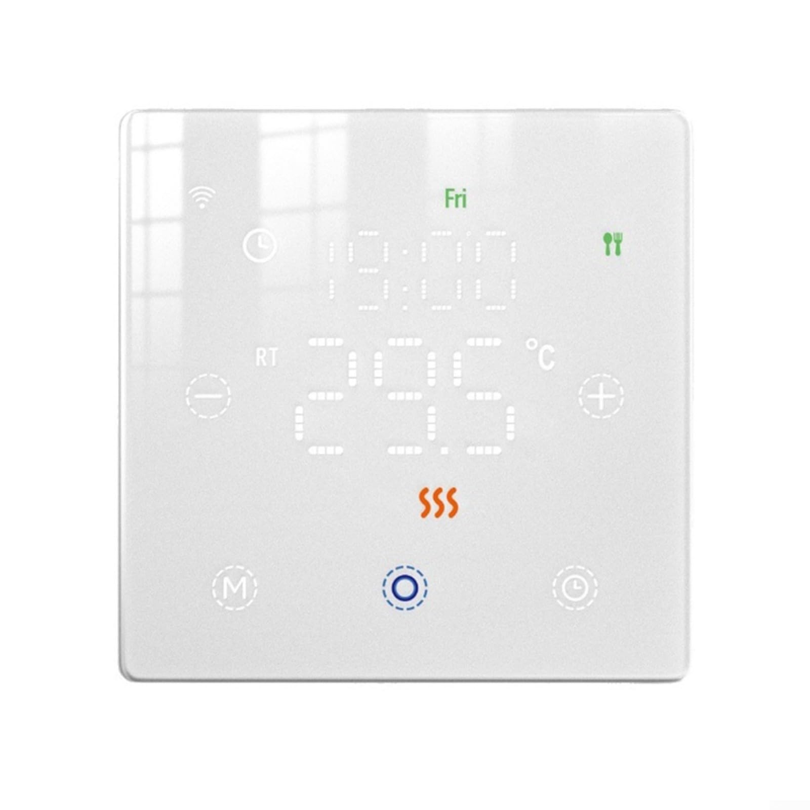 Thermostat WiFi intelligent programmable Tuya chauffage horaire blanc