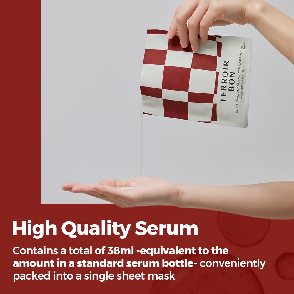 Vegan BioCell TangTang Firming Total Care Mask pack(38ml*4ea) Hydrating Grape Stem Cell&Collagen Lifting Facial Mask for Dry,Sensitive Skin, Korean premium Skin Care - Image 6