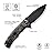 CIVIVI Folding Pocket Knife- Praxis Flipper Liner Lock Knife, 3.75 Black Stonewashed Blade, Reversible Clip for EDC Outdoor Use C803J