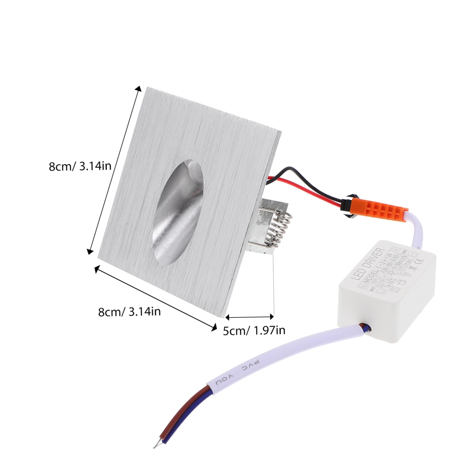 IWOWHERO Led Scone Light Square Circlip Waterproof Wall Lamp for Outdoor Indoor Stair Step