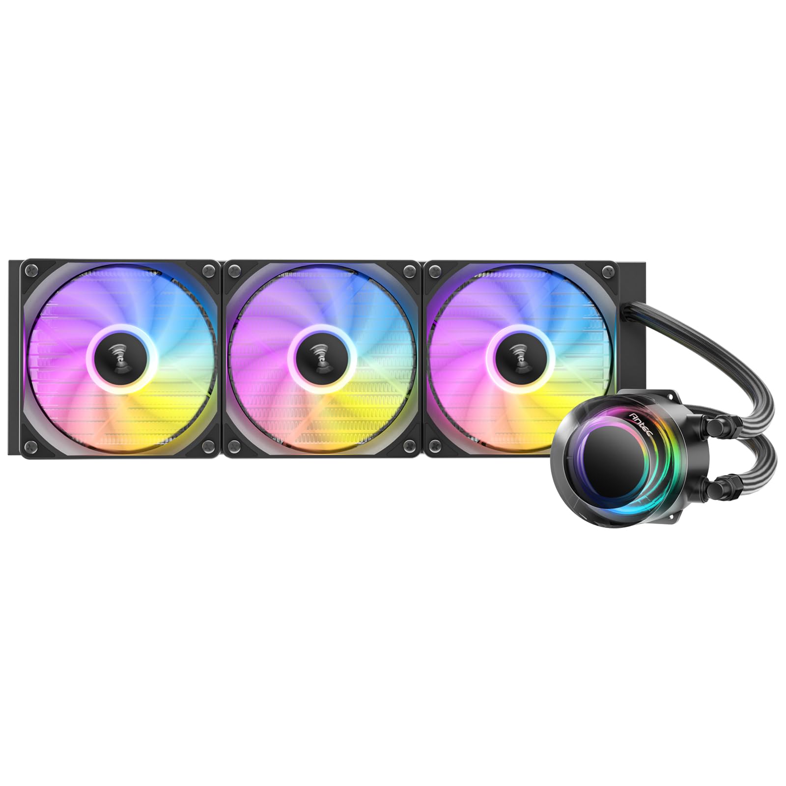 Kit+Refrigeración por Agua + AIO + Antec+Vortex + Lum+RGB+-+360mm + %28negro %29
