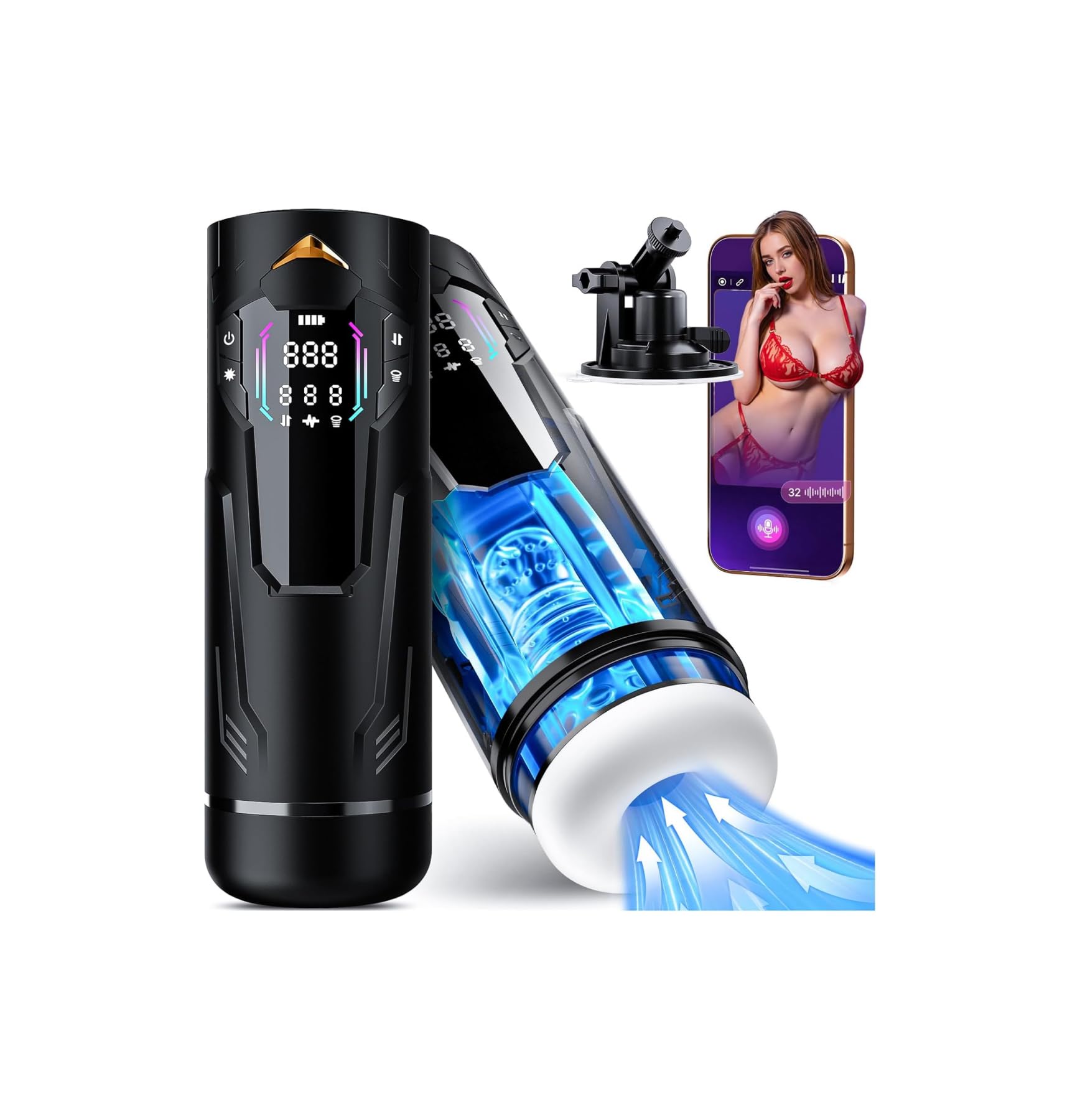 Kismloit Hands-Free Male Masturbator AI Sync Sex Toys for Men Masterubaters