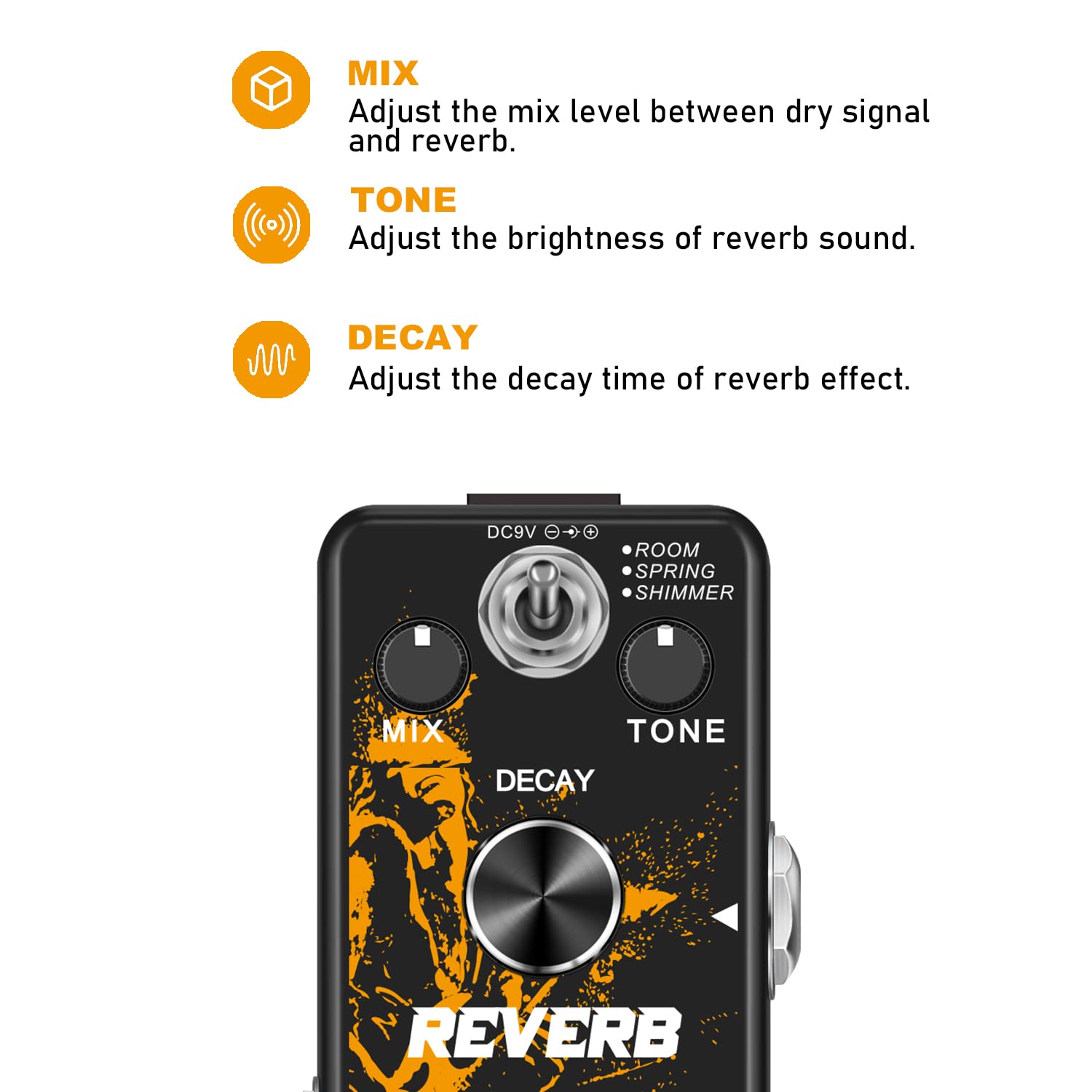 Amazon.com: Vivlex Digital Reverb Guitar Pedal Stereo