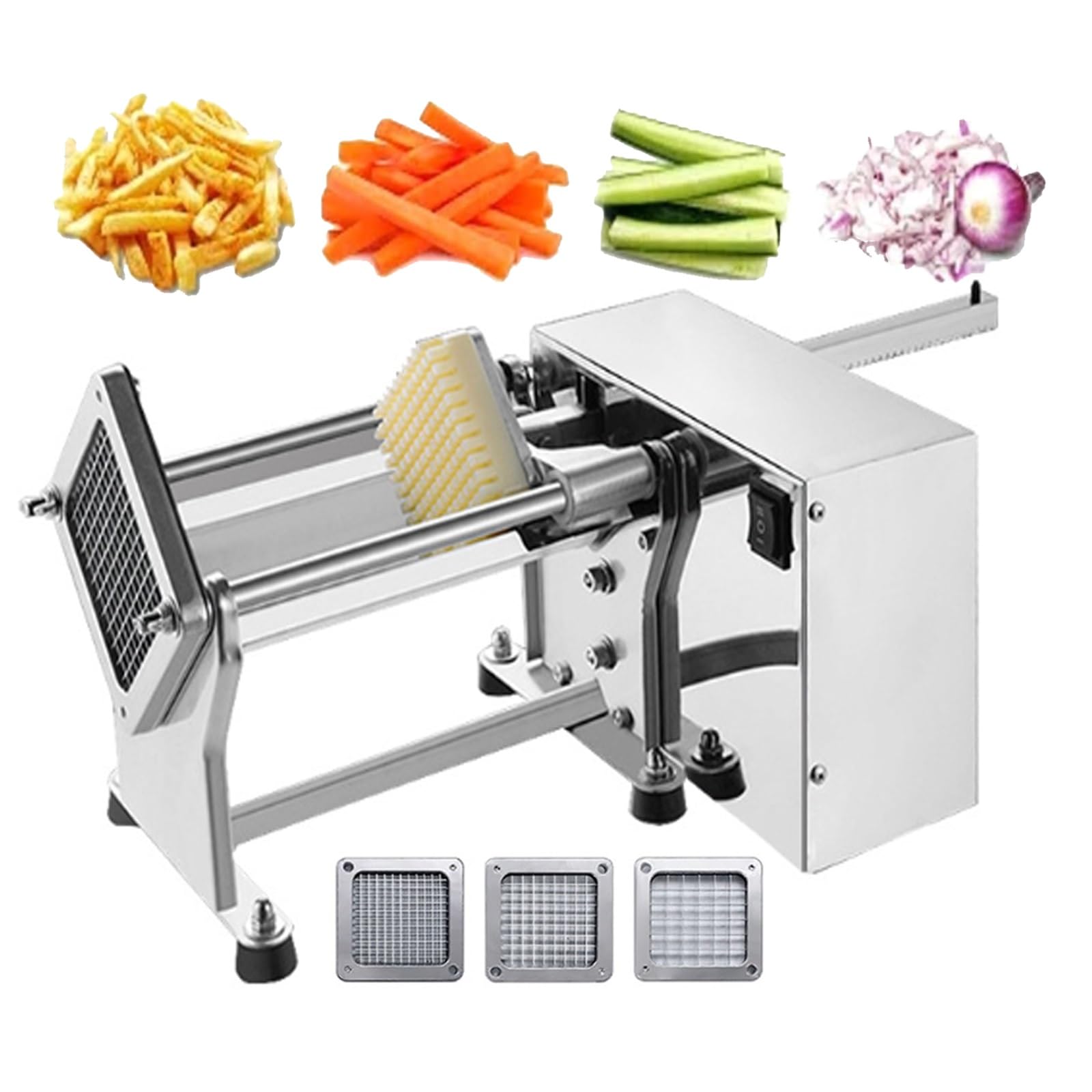 Freidora comercial de acero inoxidable: despacha 300 kg/h sin ruidos