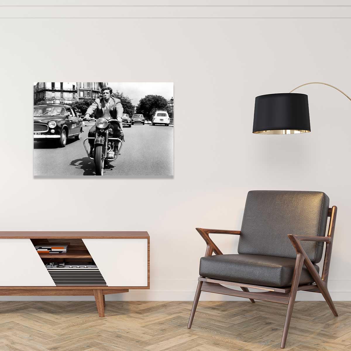 Tableau Noir et Blanc Belmondo - l'homme de Rio Alu - Made in France