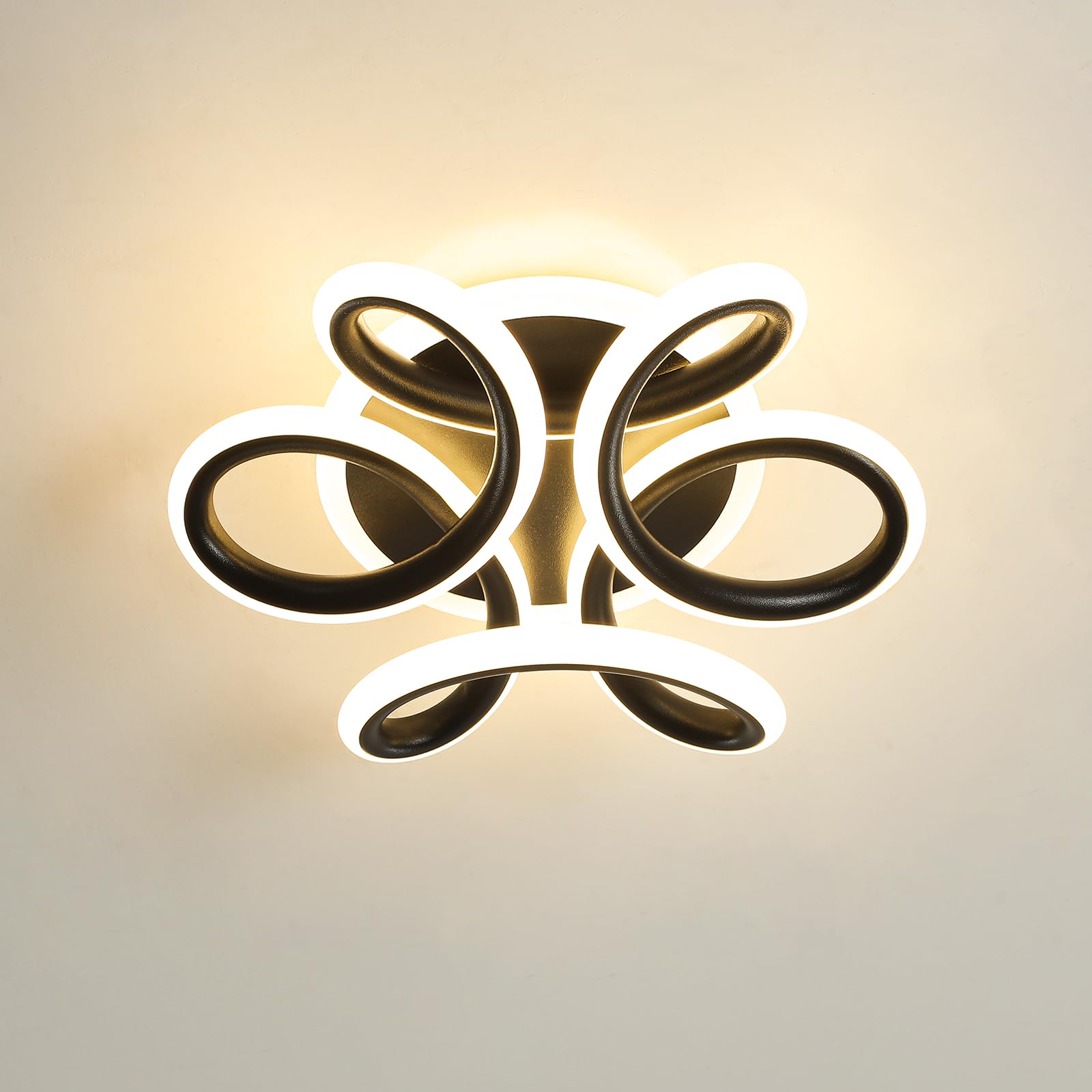 Modern LED Ceiling Light,22W 1925LM Modern Ceiling Lights Warm White 3000K