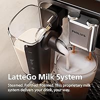 Vista 4 de Philips 4400 Series Fully Automatic Espresso Machine, LatteGo Milk System, Integrated Grinder, 12 Hot & Iced Coffee Pre-Sets, Quick Start
