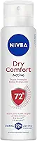 NIVEA Desodorante Antitranspirante Aerossol Dry Comfort 150ml - Proteção prolongada de 72h, dupla proteção com ativos antitranspirantes, sensação de axilas secas e frescas