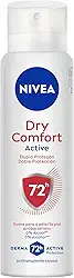 NIVEA Desodorante Antitranspirante Aerossol Dry Comfort 150ml - Proteção prolongada de 72h, dupla proteção com ativos antitranspirantes, sensação de axilas secas e frescas