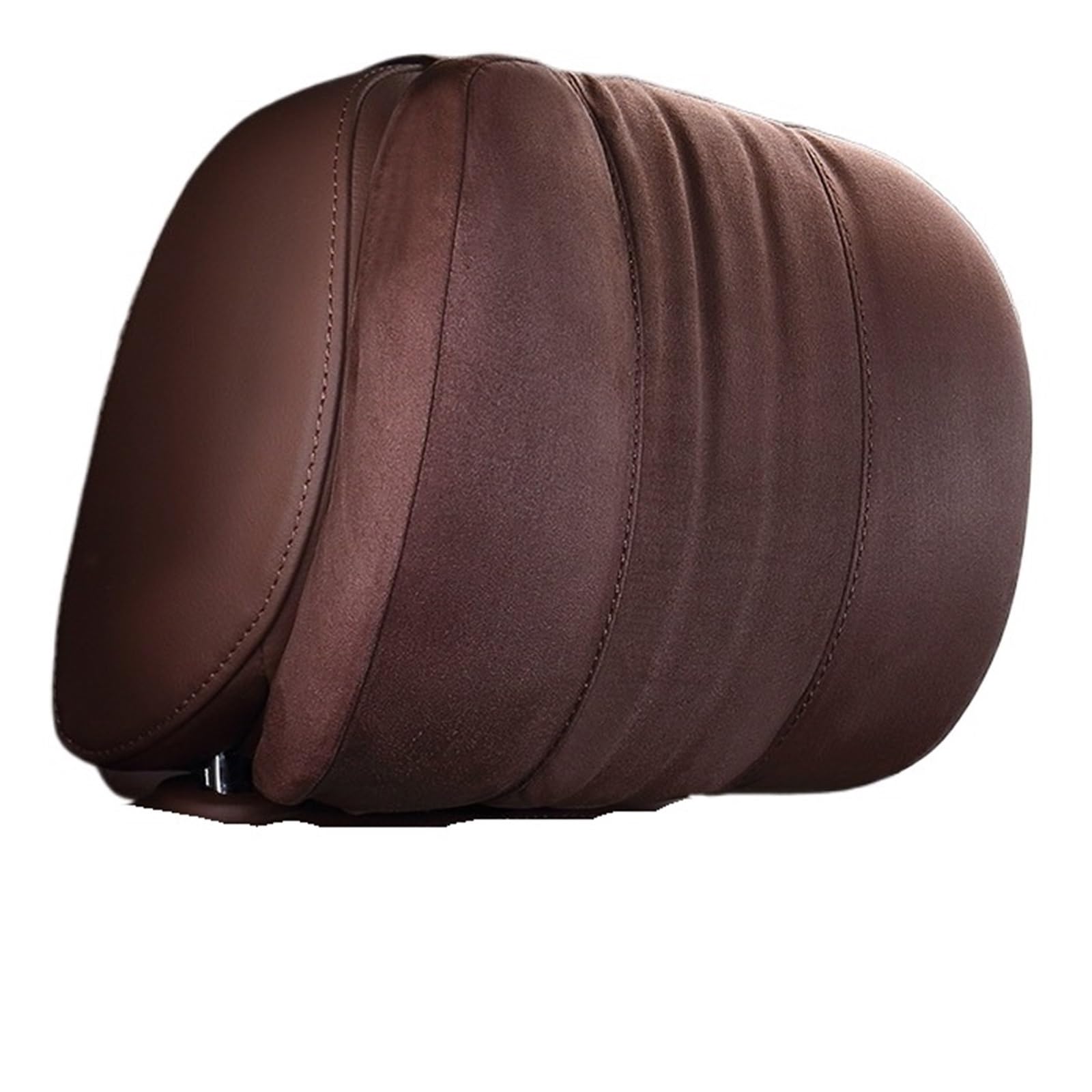 Zagłówek Poduszka zagłówkowa z pianki bawełnianej zamszowej do samochodu klasy S Maybach z pamięcią kształtu, podtrzymująca szyję(Mocha One larger)
