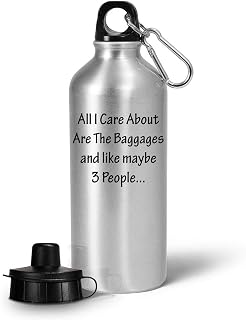 Gifts for Baggage Handler Water Bottle Tumbler Reusable Portable Drinkware - Fleet Service Agent Clerk Airport Airline Rampie Ramper Funny Cute Gag Appreciation Idea - Care About Baggages and Maybe