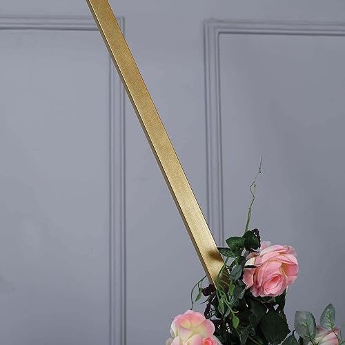 Miniatura 6 de Efavormart - Arco de boda de metal hexagonal dorado de 8 pies de alto, soporte de fondo para cabina de fotos