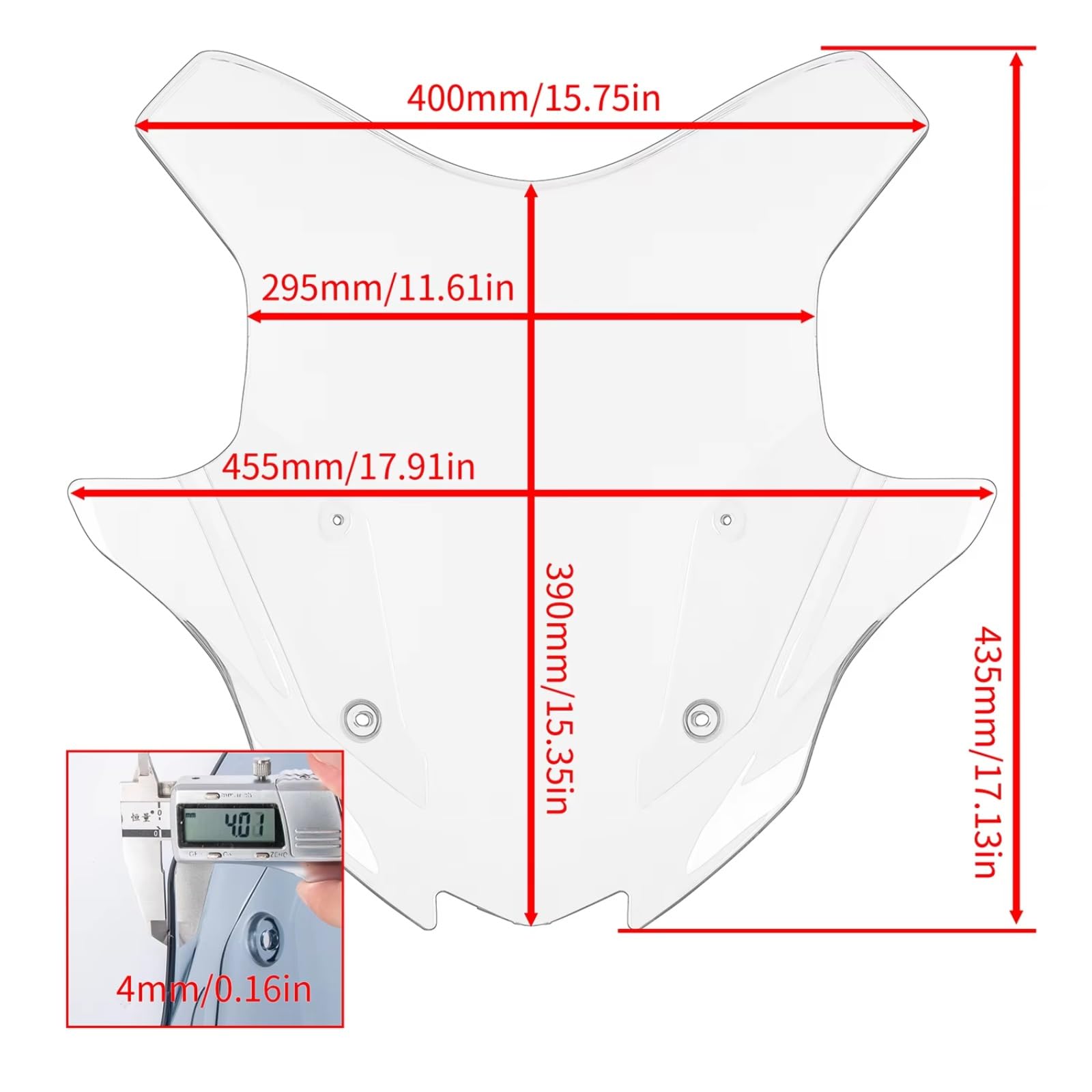 Parabrezza Per Per 650 2023-2026 | Parabrezza per moto Deflettore parabrezza moto Sport Touring