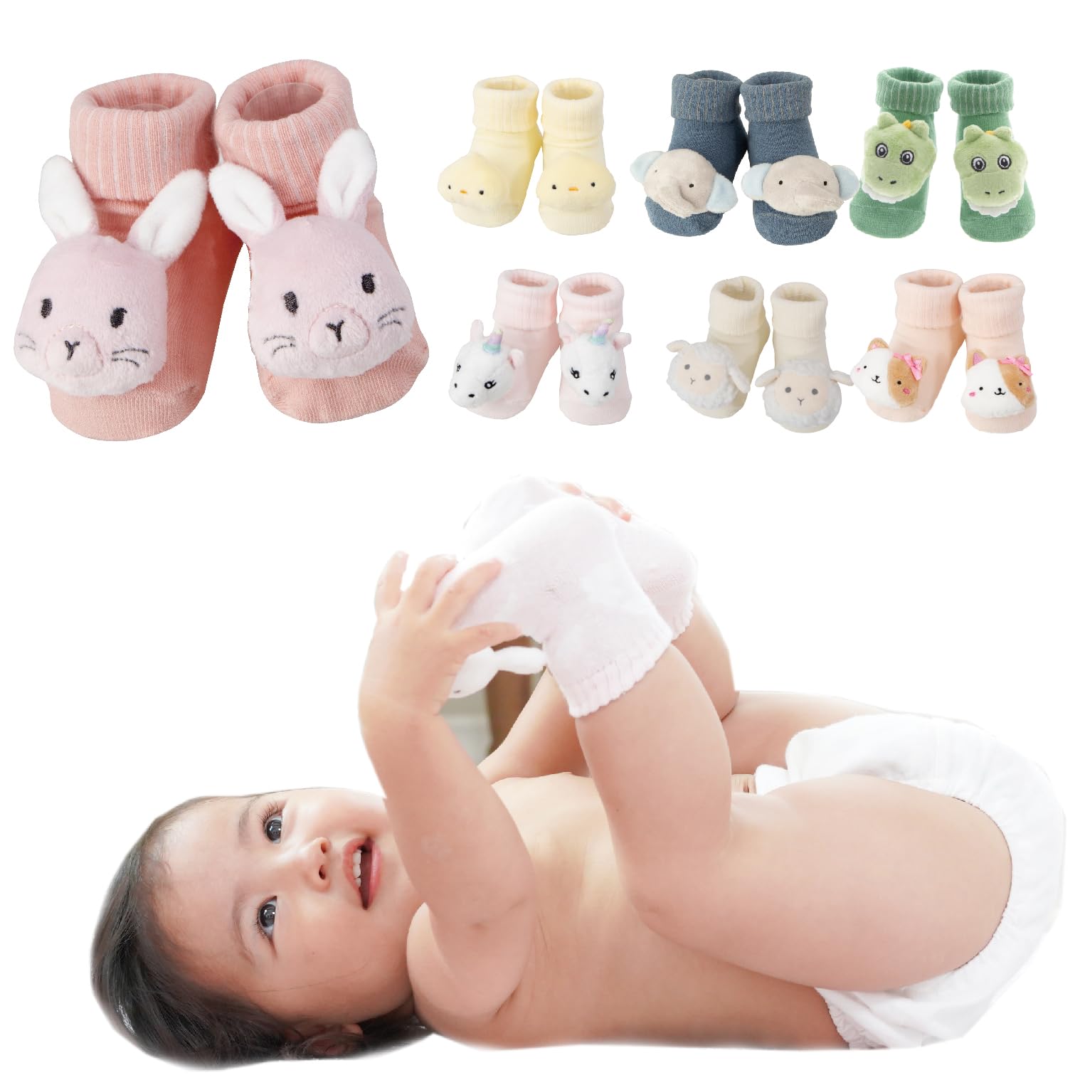 Bunny Rattle Socks
