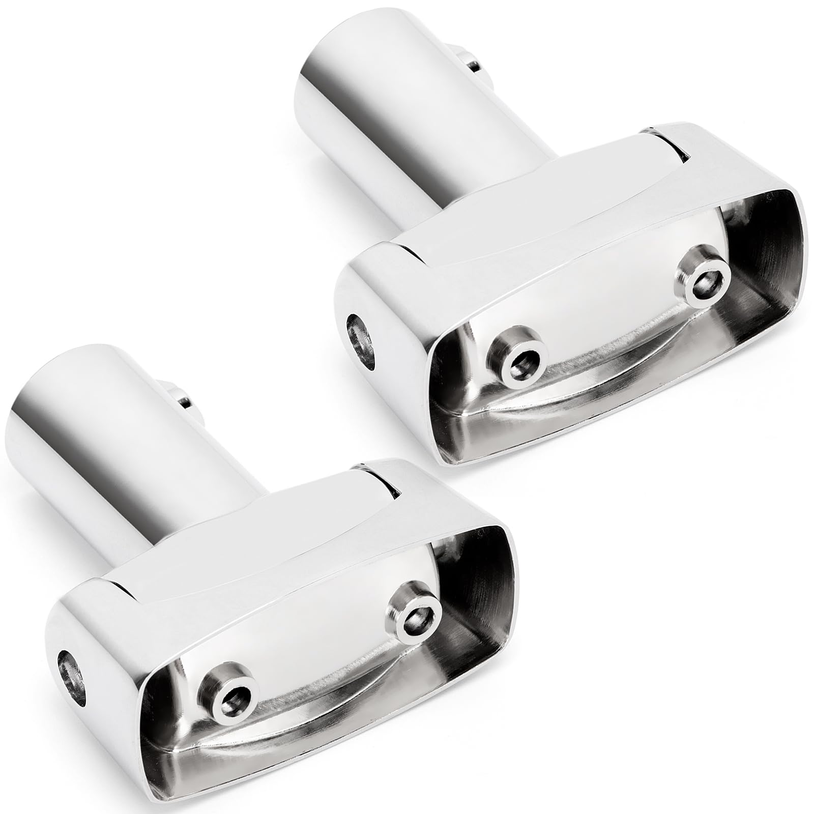2pcs Shower Curtain Rod Bracket, Zinc Alloy Single Swivel Flange, Easy Installation Heavy Duty