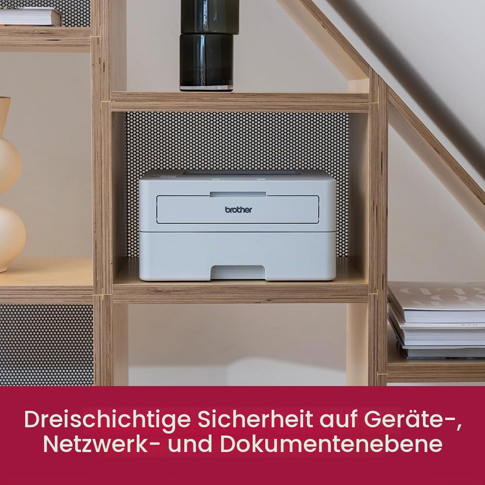 Brother HL-L2865DW kabelloser Mono-Laserdrucker, Einzelfunktion, A4, Hi-Speed, USB 2.0, UK-Stecker