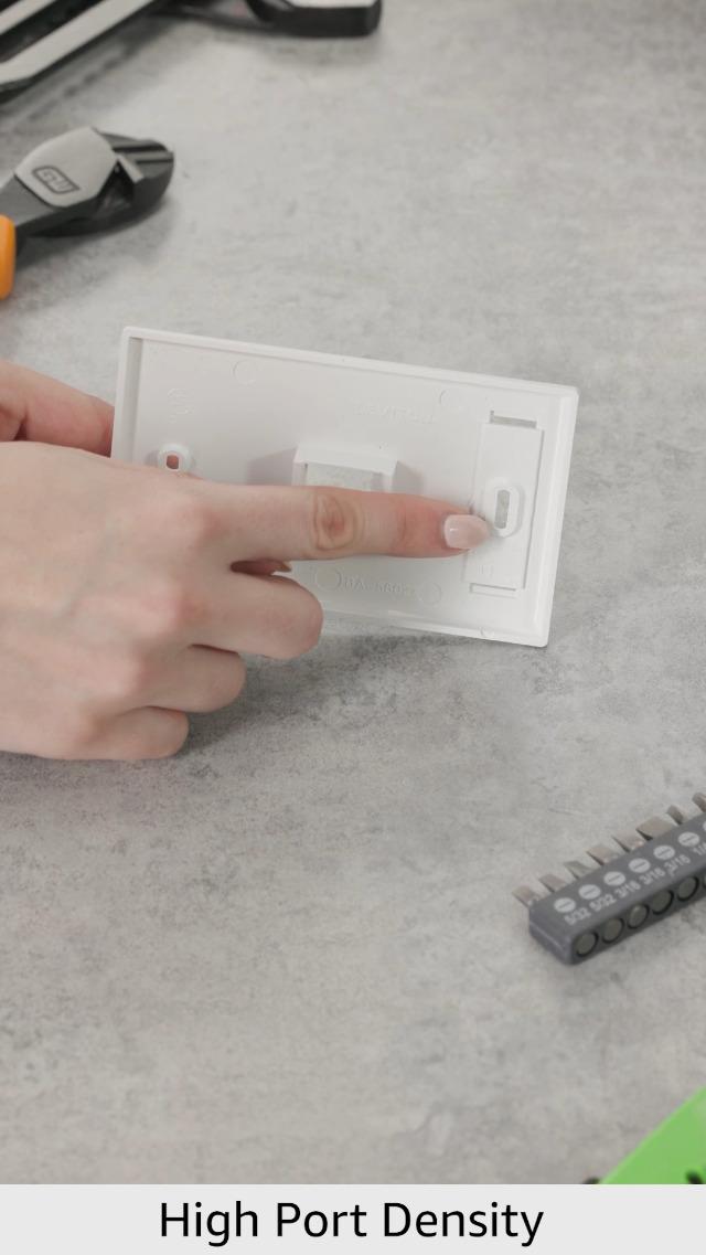 Scatole Da 50 Piastre Murali Leviton QuickPort 42080-1WS Bianche 1 Porta Con Finestra ID