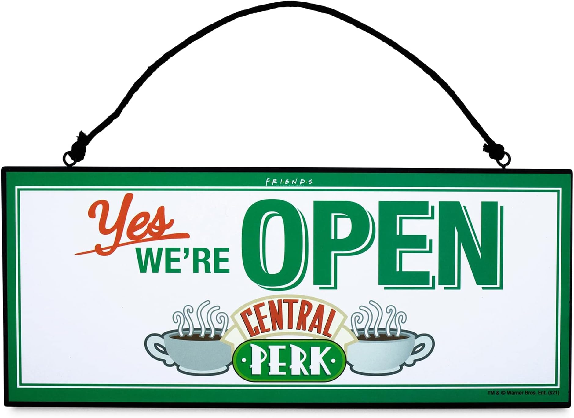 Friends Central Perk Reversible Hanging Sign Wall Art | 12 x 5 Inches