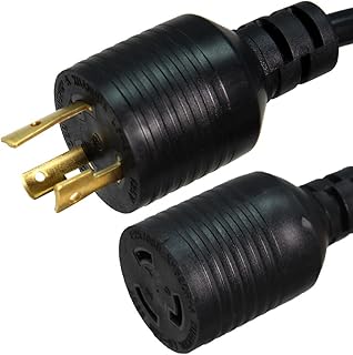 L6-20P to L6-20R Power Cord, 20A, 250V, 12/3 SJT, 15 Foot