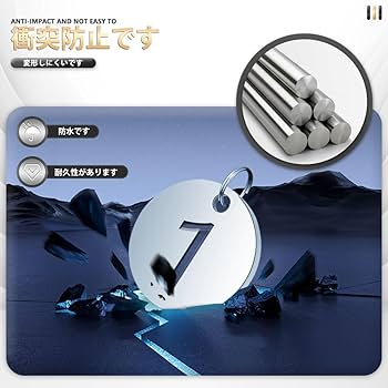 Amazon | ドア番号タグ 鍵 番号札 ステンレス製 荷札番号札